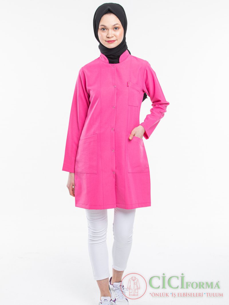 Hakim Yaka Pembe Bayan Önlüğü