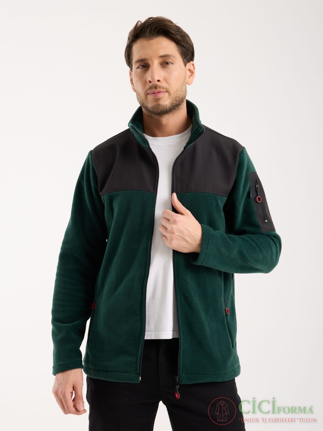 Yeşil Renk Polar Mont