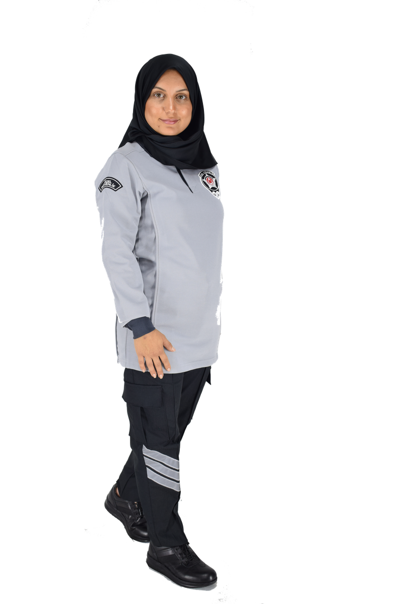 Özel güvenlik uzun kollu tunik tshirt